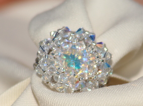 Kör alakú Swarovski gyűrű - "Gyémántfény"